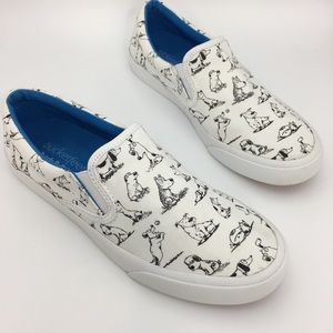 Bucket Feet Sneakers Sz 8 Womens Dog Print Shoes